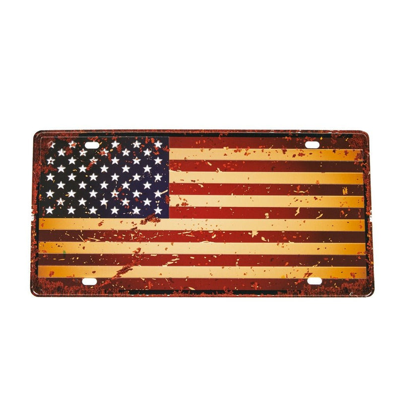 Number Plates wall sign - American Flag