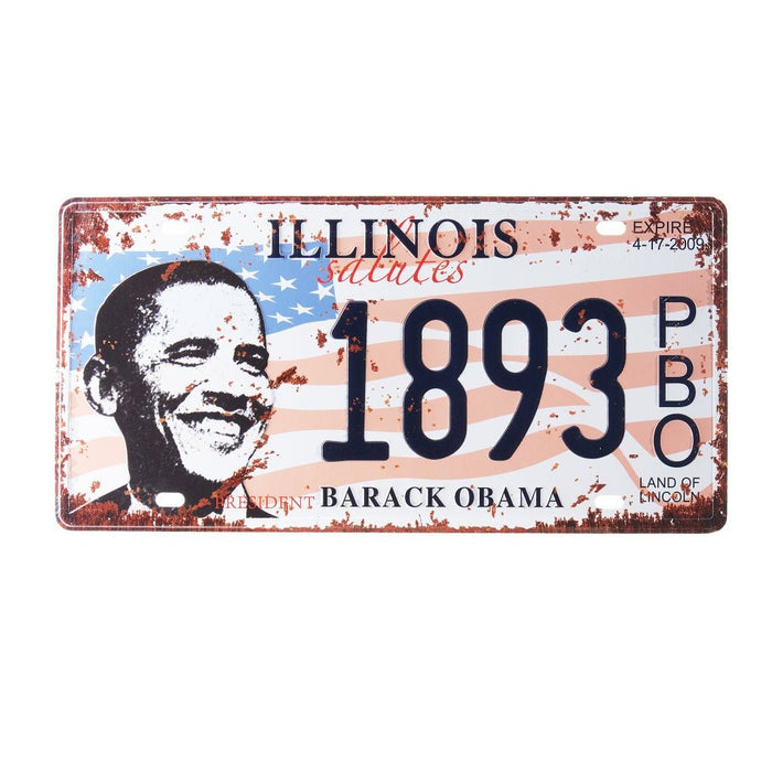 Number Plates wall sign - Barack Obama 1893