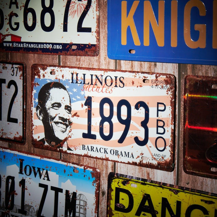 Number Plates wall sign - Barack Obama 1893