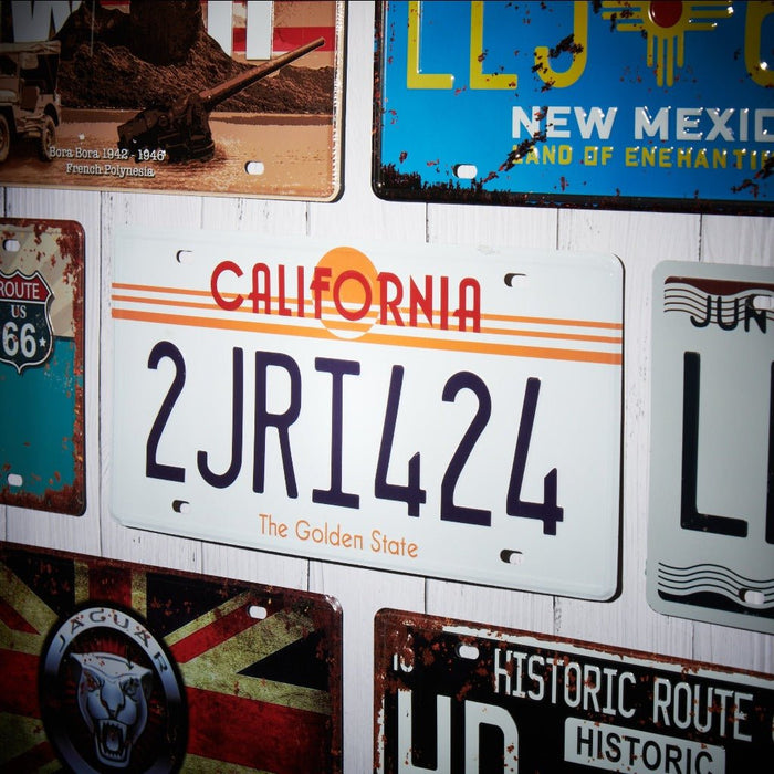 Number Plates wall sign - California 2JRI424