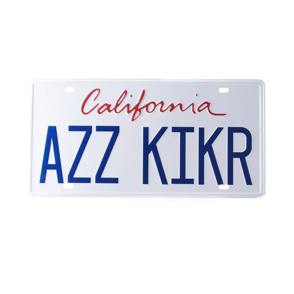 Number Plates wall sign - California AZZ KIKR