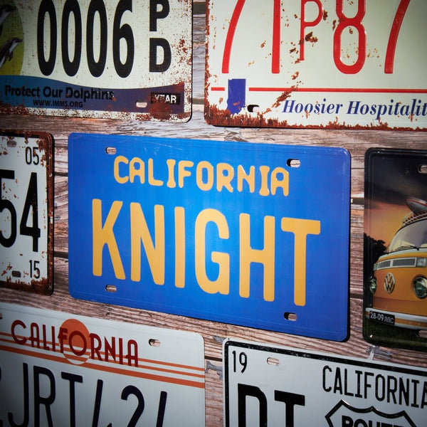 Number Plates wall sign - California Knight