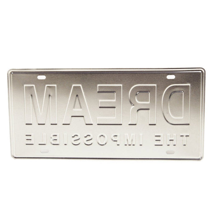 Number Plates wall sign - Dream the impossible - eazy wagon