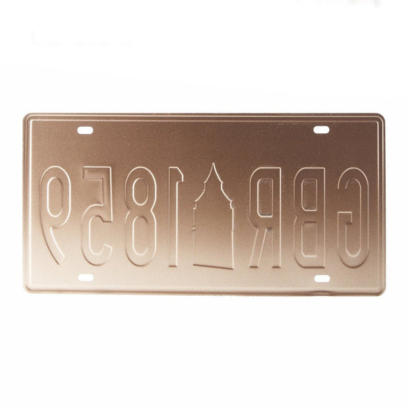 Number Plates wall sign - GBR 1859