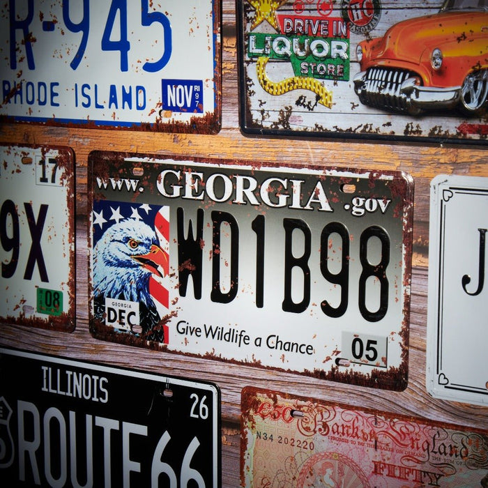 Number Plates wall sign - Georgia WD1B98