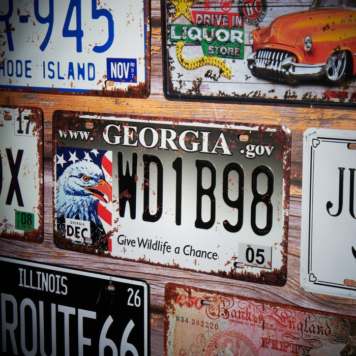 Number Plates wall sign - Georgia WD1B98