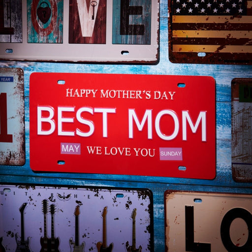 Number Plates wall sign - Happy mothers day - eazy wagon