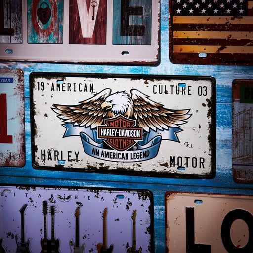 Number Plates wall sign - Harley Motor - eazy wagon