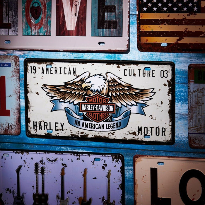 Number Plates wall sign - Harley Motor - eazy wagon