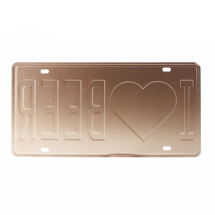 Number Plates wall sign - I Love Beer