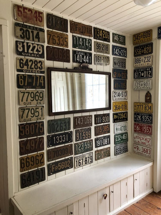 Number Plates wall sign - Illinois Route 66 Black