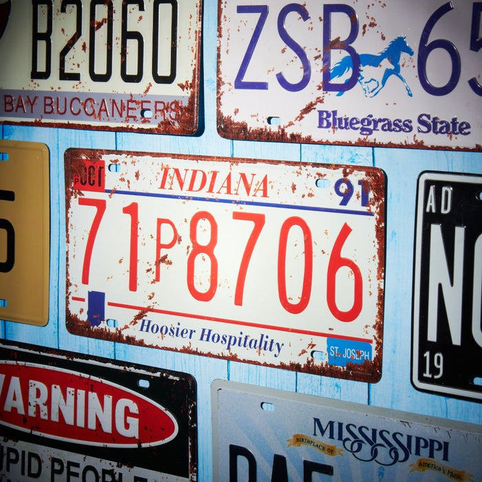 Number Plates wall sign - Indiana 71P8706
