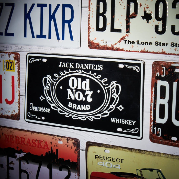 Number Plates wall sign - Jack Daniels Old No.7