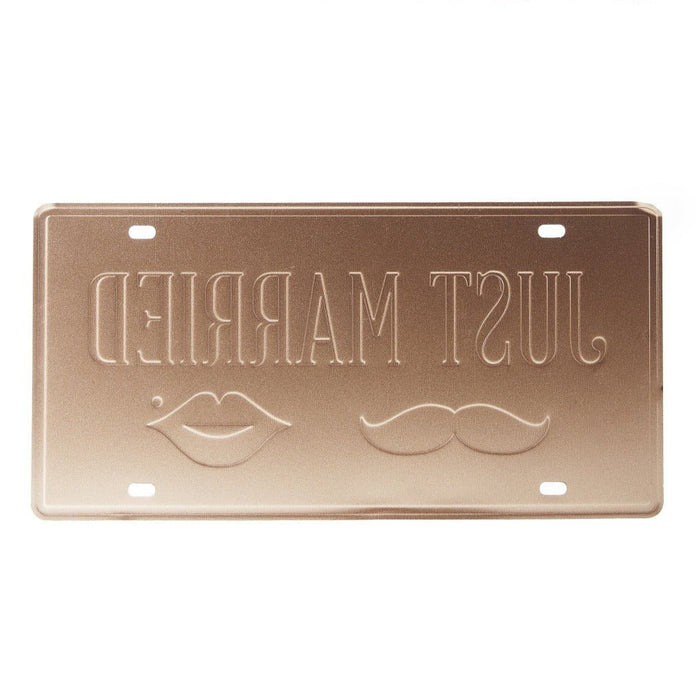 Number Plates wall sign - Just Married