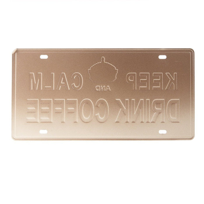 Number Plates wall sign - Keep Calm And Drink Coffee