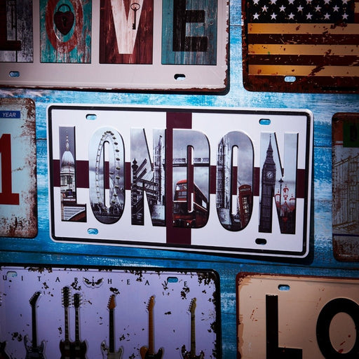 Number Plates wall sign - London - eazy wagon