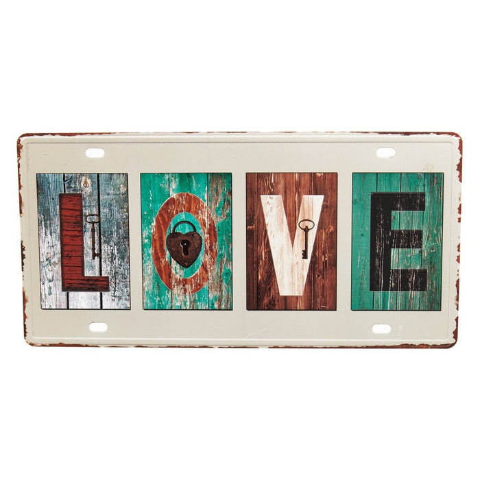 Number Plates wall sign - Love