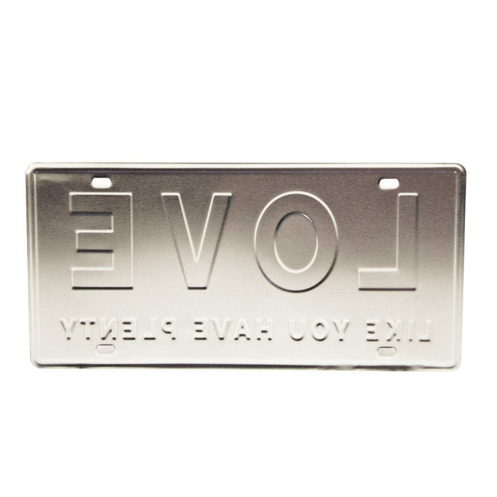 Number Plates wall sign - Love like you have plenty