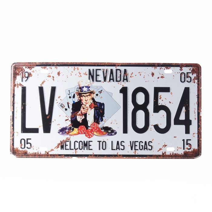 Number Plates wall sign - LV1854