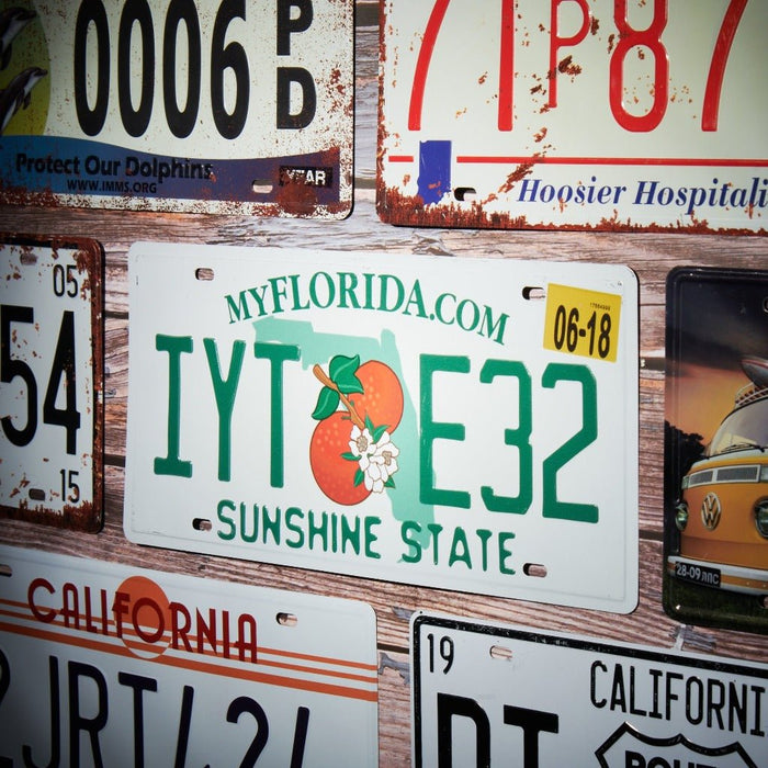 Number Plates wall sign - My Florida IYT E32