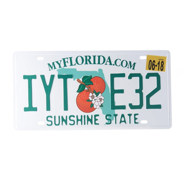 Number Plates wall sign - My Florida IYT E32