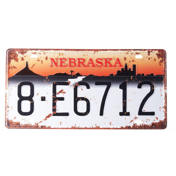 Number Plates wall sign - Nebraska-8-E6712