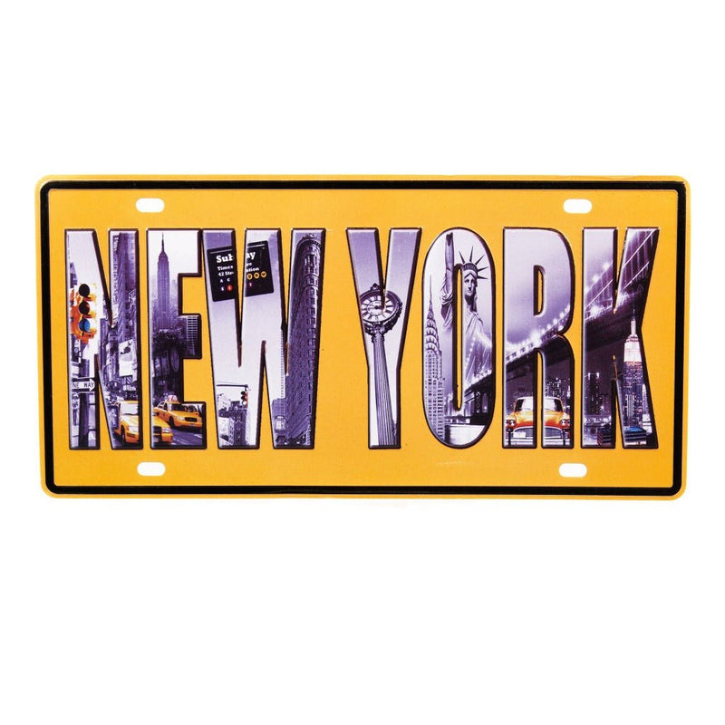 Number Plates wall sign - New York