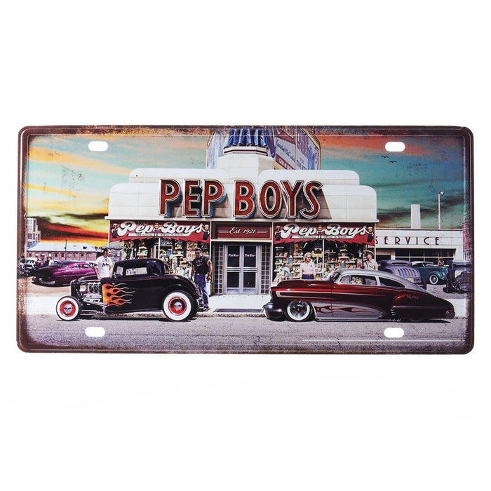 Number Plates wall sign - Pep Boys