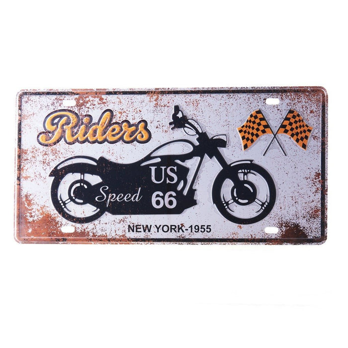 Number Plates wall sign - Riders US 66
