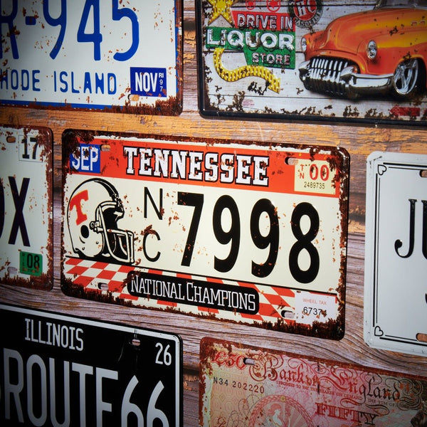 Number Plates wall sign - Tennessee NC 7998