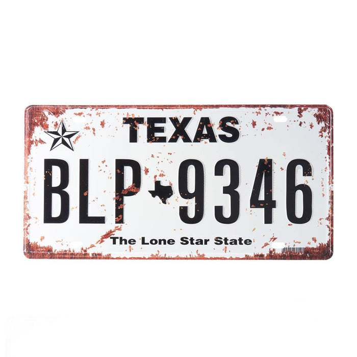 Number Plates wall sign - Texas BLP 9346