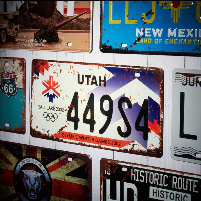 Number Plates wall sign - UTAH 449S4