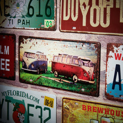 Number Plates wall sign - Volkswagen Van