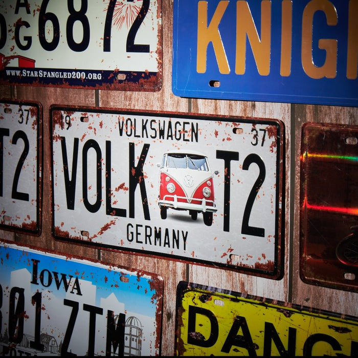 Number Plates wall sign - Volkswagen VOLK T2
