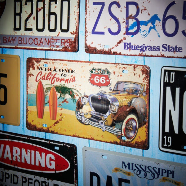 Number Plates wall sign - Welcome to California