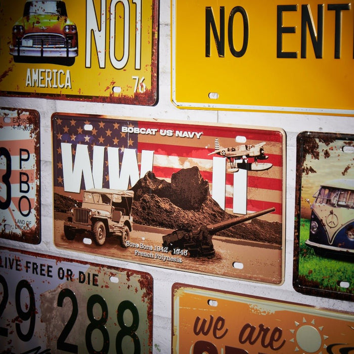 Number Plates wall sign - World War II