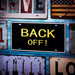 Number Plates wall sign - Back Off! - eazy wagon