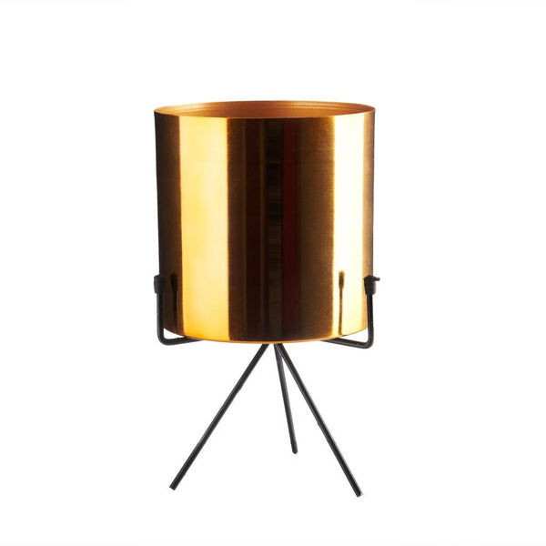 Planter stand - Cylindrical planter (Gold) - eazy wagon