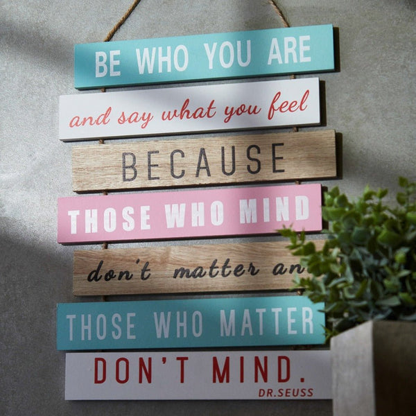 Positive Quotes Wall Hanging - Be Who You Are