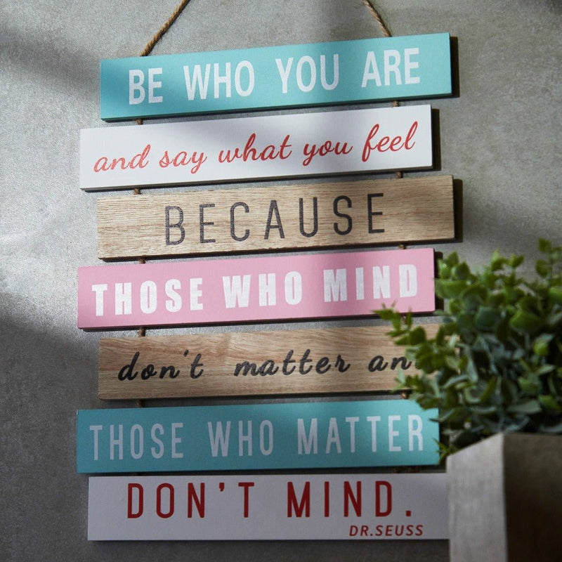 Positive Quotes Wall Hanging - Be Who You Are