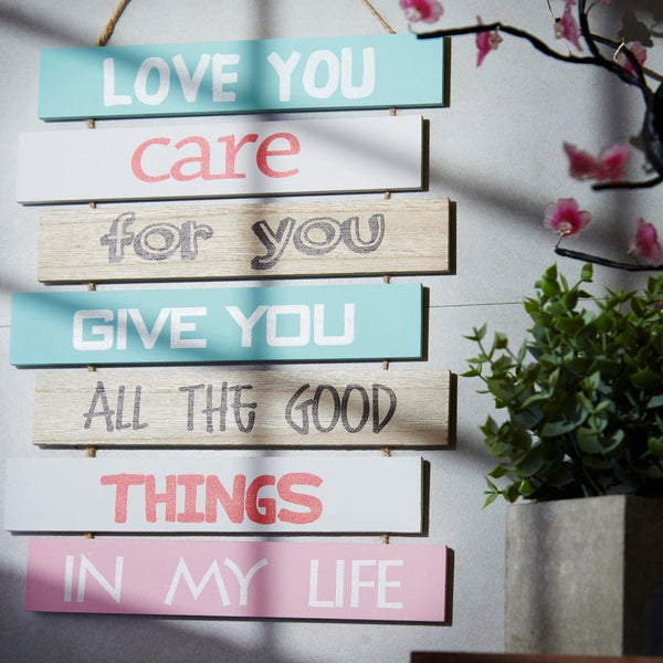Positive Quotes Wall Hanging - Love You Care For You