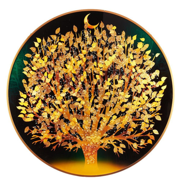 Resin Metal Frames - Gold Tree moon  (32" X 32")