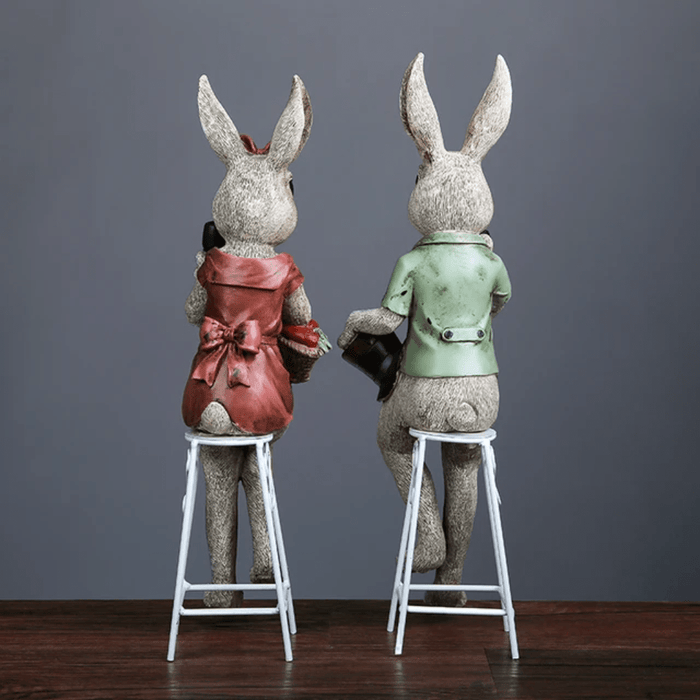 Resin showpieces - Bunny Couple Chair