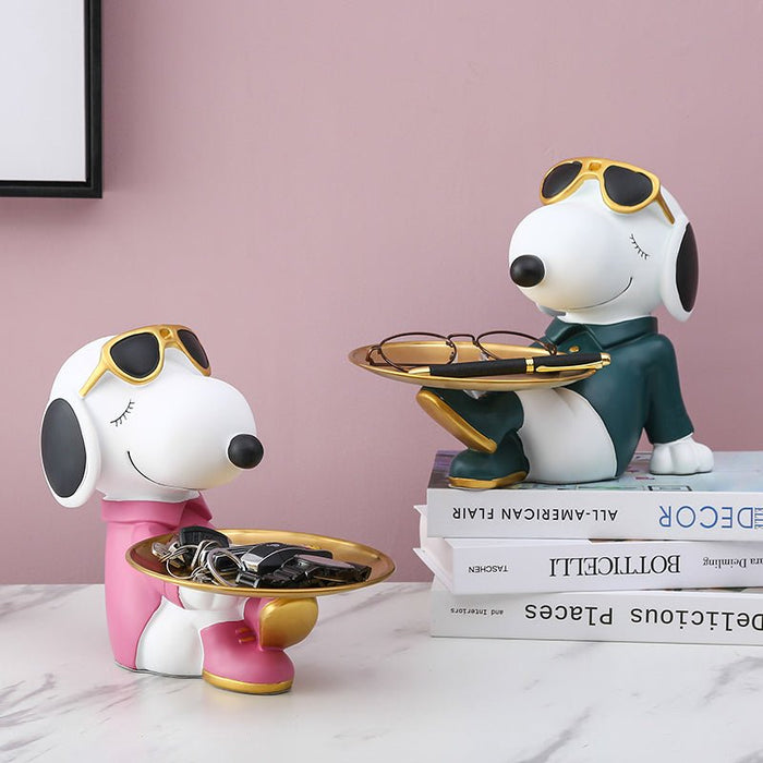 Resin showpieces - Dog with sunglasses (Green) - eazy wagon