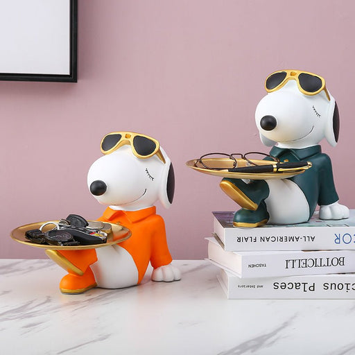 Resin showpieces - Dog with sunglasses (Green) - eazy wagon