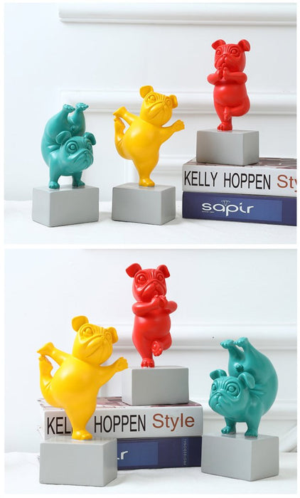 Resin Showpieces - Yoga dogs - eazy wagon