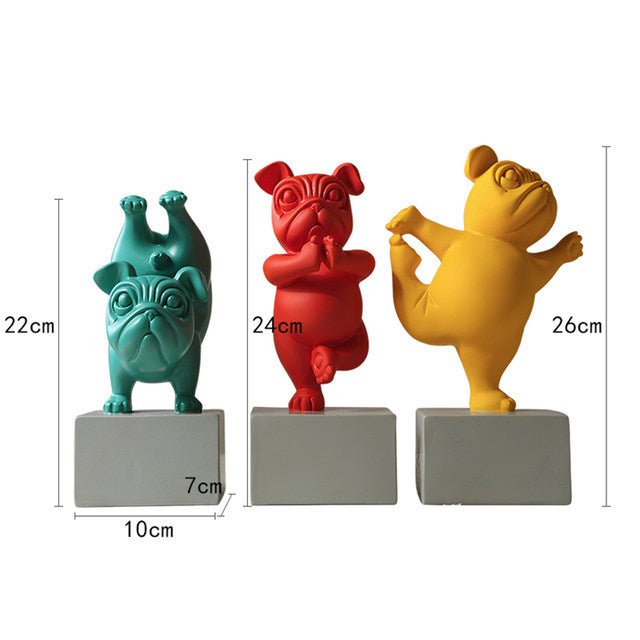 Resin Showpieces - Yoga dogs - eazy wagon