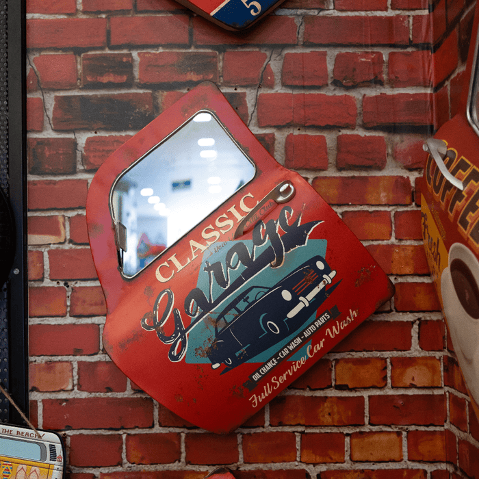 Retro Car Door With Mirror - Classic Garage - eazy wagon