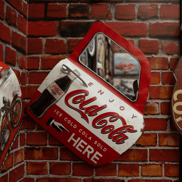 Retro Wall Décor With Mirror - Coca Cola - eazy wagon