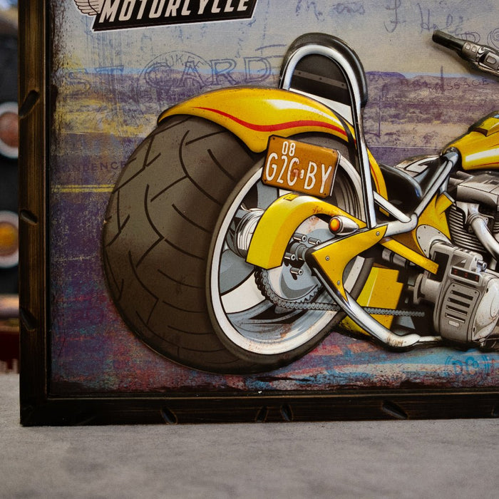 Retro Wall Frame - Harley Chopper - eazy wagon